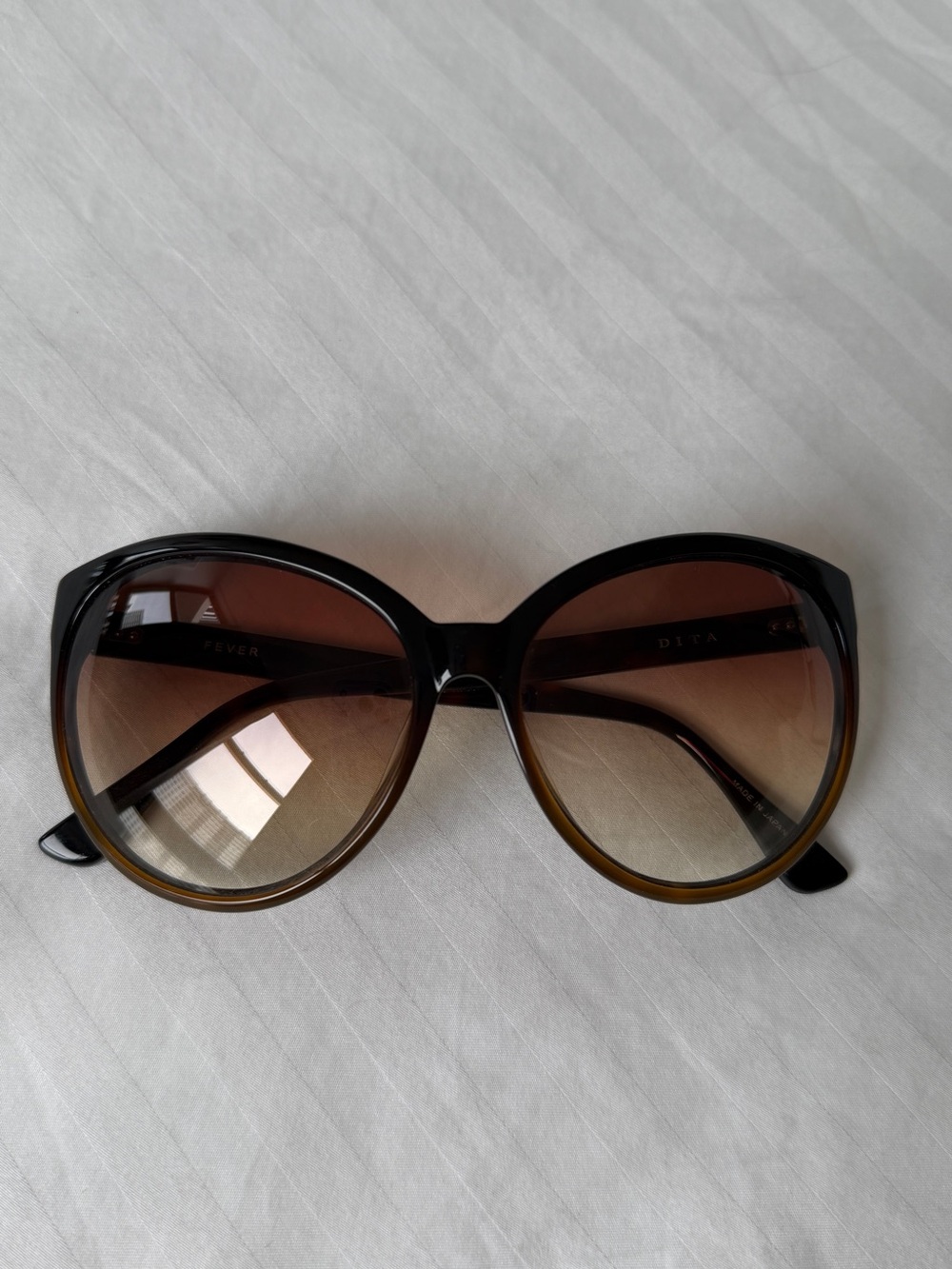 DITA Women's Sunglasses - Black Frame with Brown Gradient Lenses